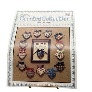 Vintage Cross Stitch Patterns, Change of Heart by Pat Rogers, Counted Collection